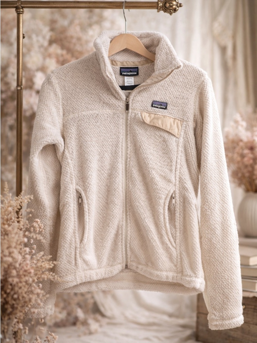 Patagonia Cream Sherpa Fleece Jacket